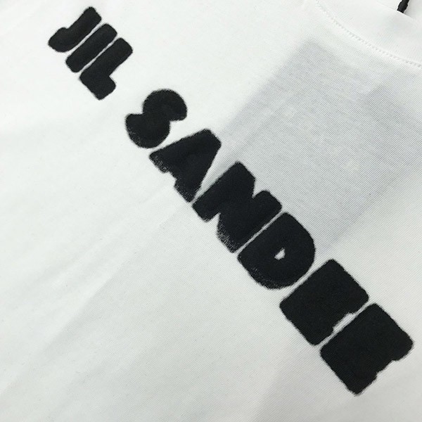 入手困難ジルサンダー ロゴプリント入りコットンジャージーTシャツ コピー ホワイト Jii34356